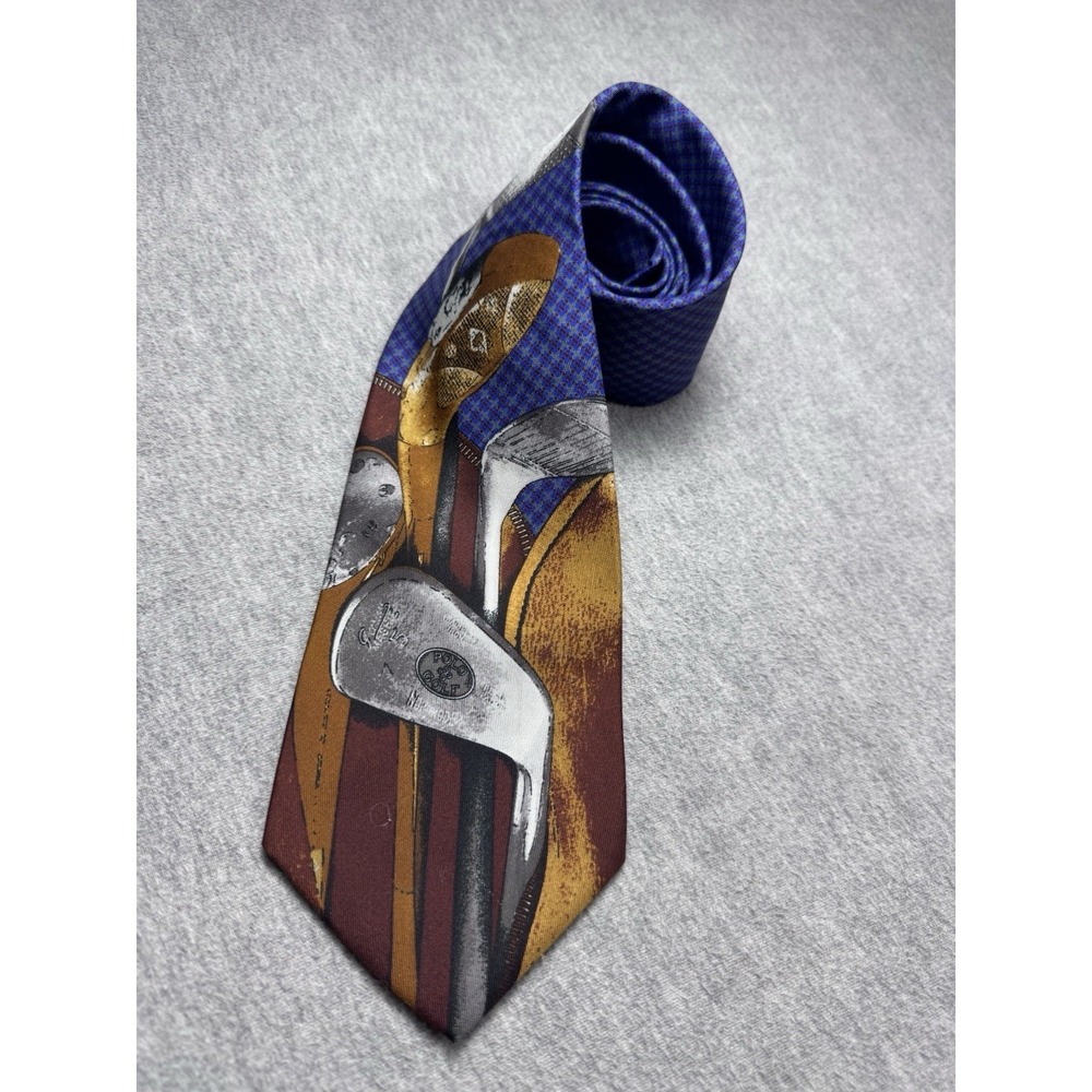 RARE Vintage Polo by Ralph Lauren for Nordstrom Tie Made In USA Golf Clubs